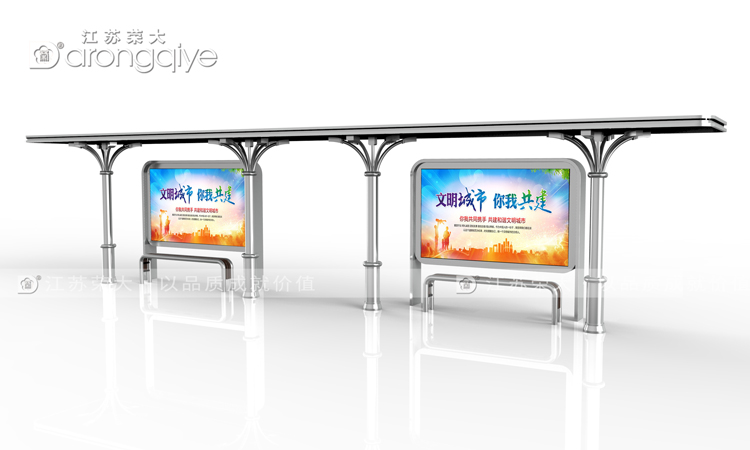 不銹鋼候車亭，打造安全舒適的公交車站配圖